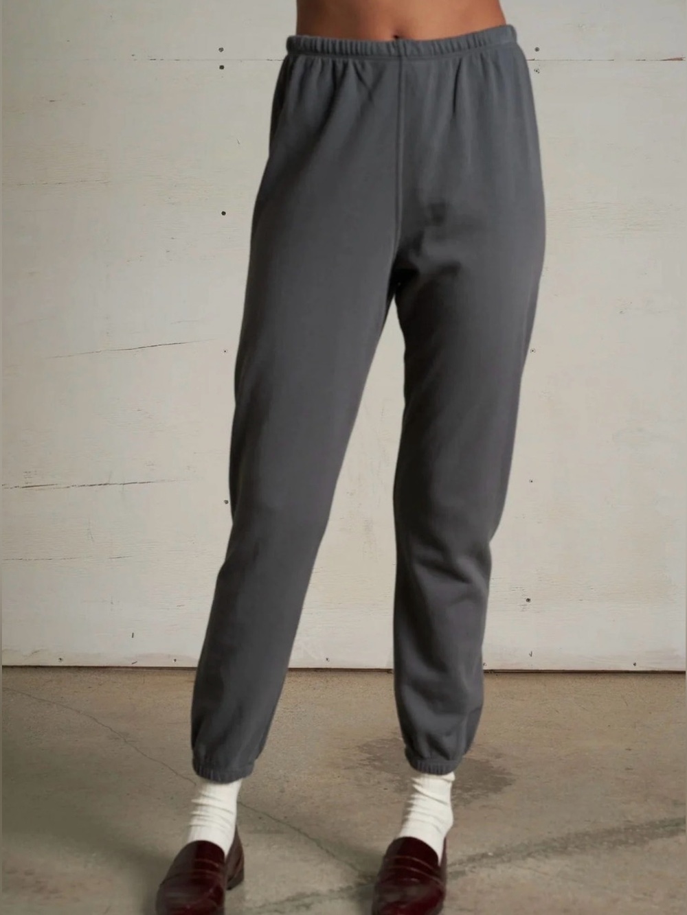 perfectwhitetee Johnny French Terry Easy Sweatpant In Charcoal size S